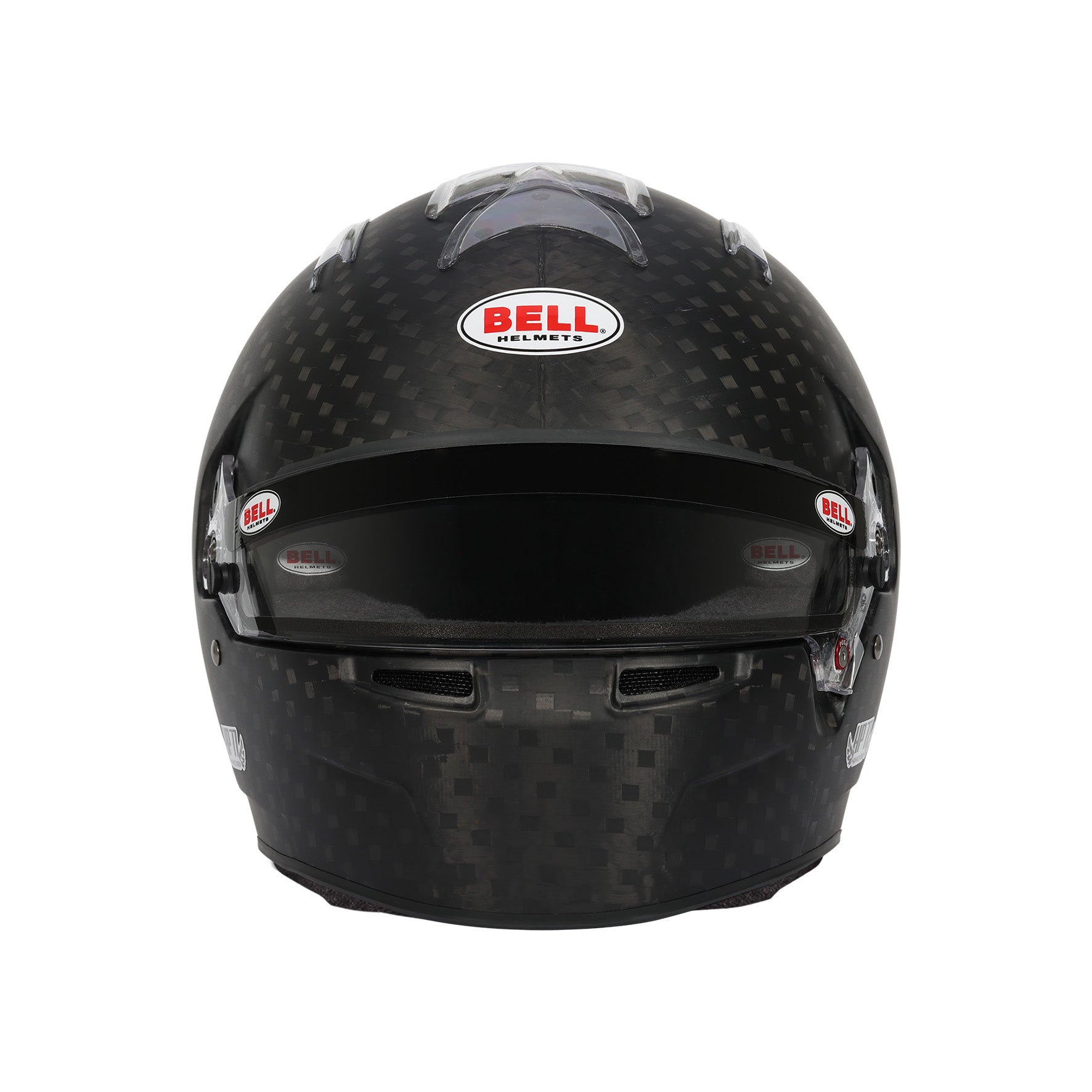 Front view of Bell HP77 Evo‑IV ABP Carbon Helmet with SmartLock visor and aerospace‑inspired contours