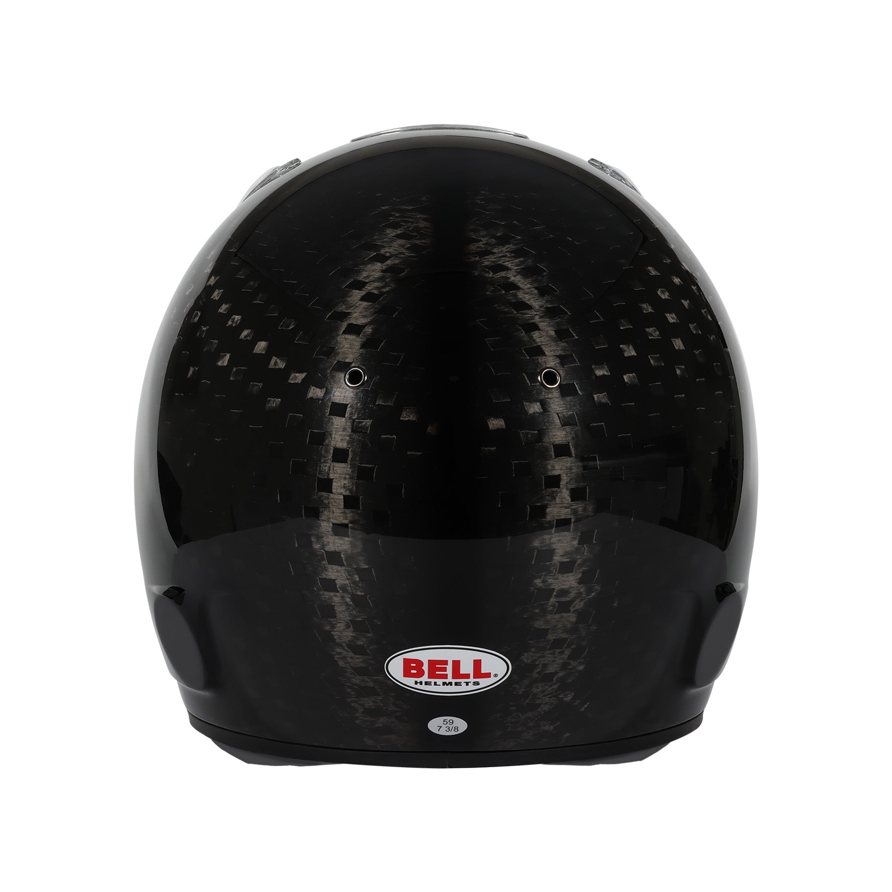 Rear view of Bell RS7-K Ultra Carbon Helmet K2025 showing spoiler contour and exhaust venting