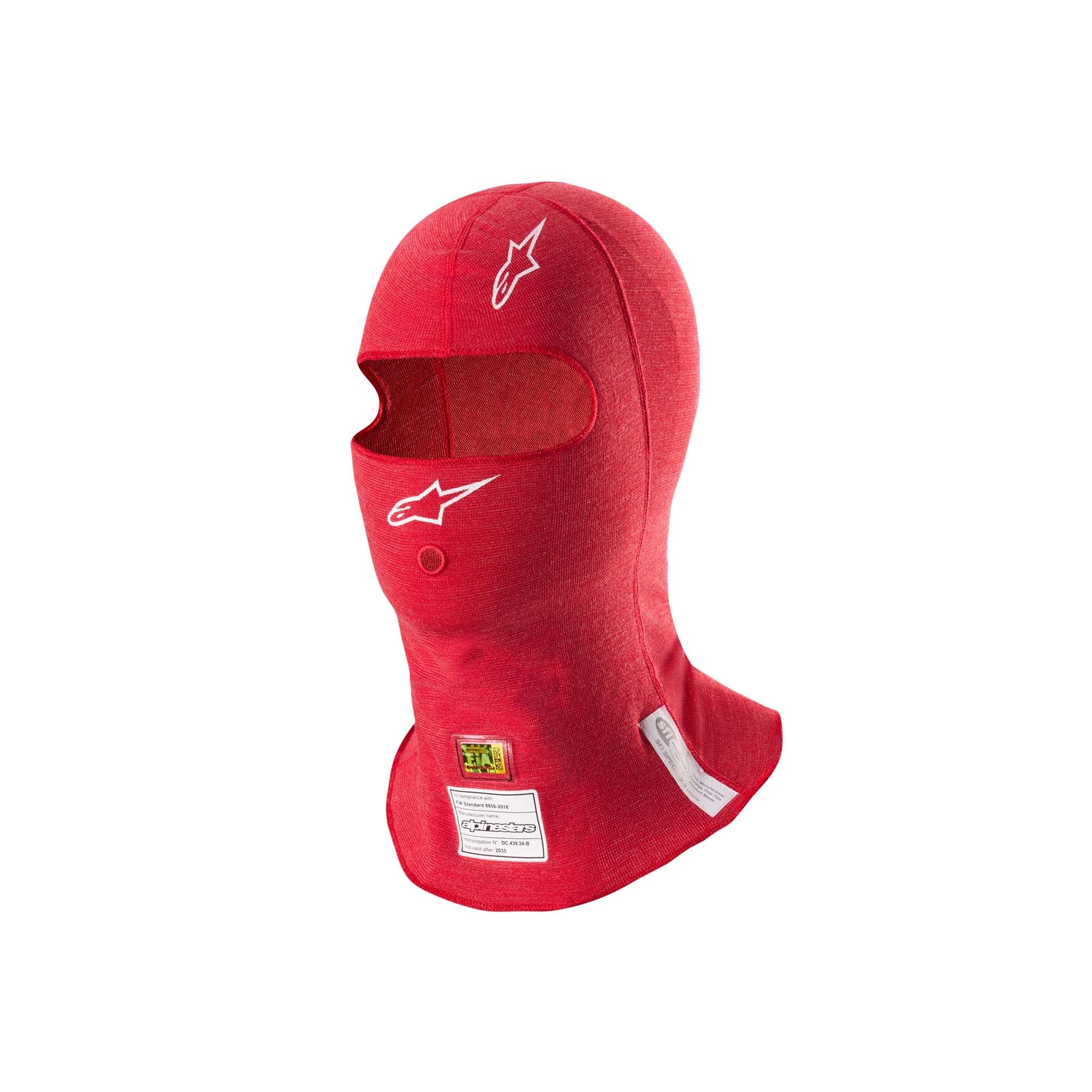 Alpinestars ZX Evo v3 racing balaclava in red with FIA 8856-2018 and SFI 3.3 certification