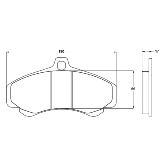 PFC Porsche 996/997 GT2 GT3 Turbo Front Brake Pads - 06 Compound - 7819.06.17.44