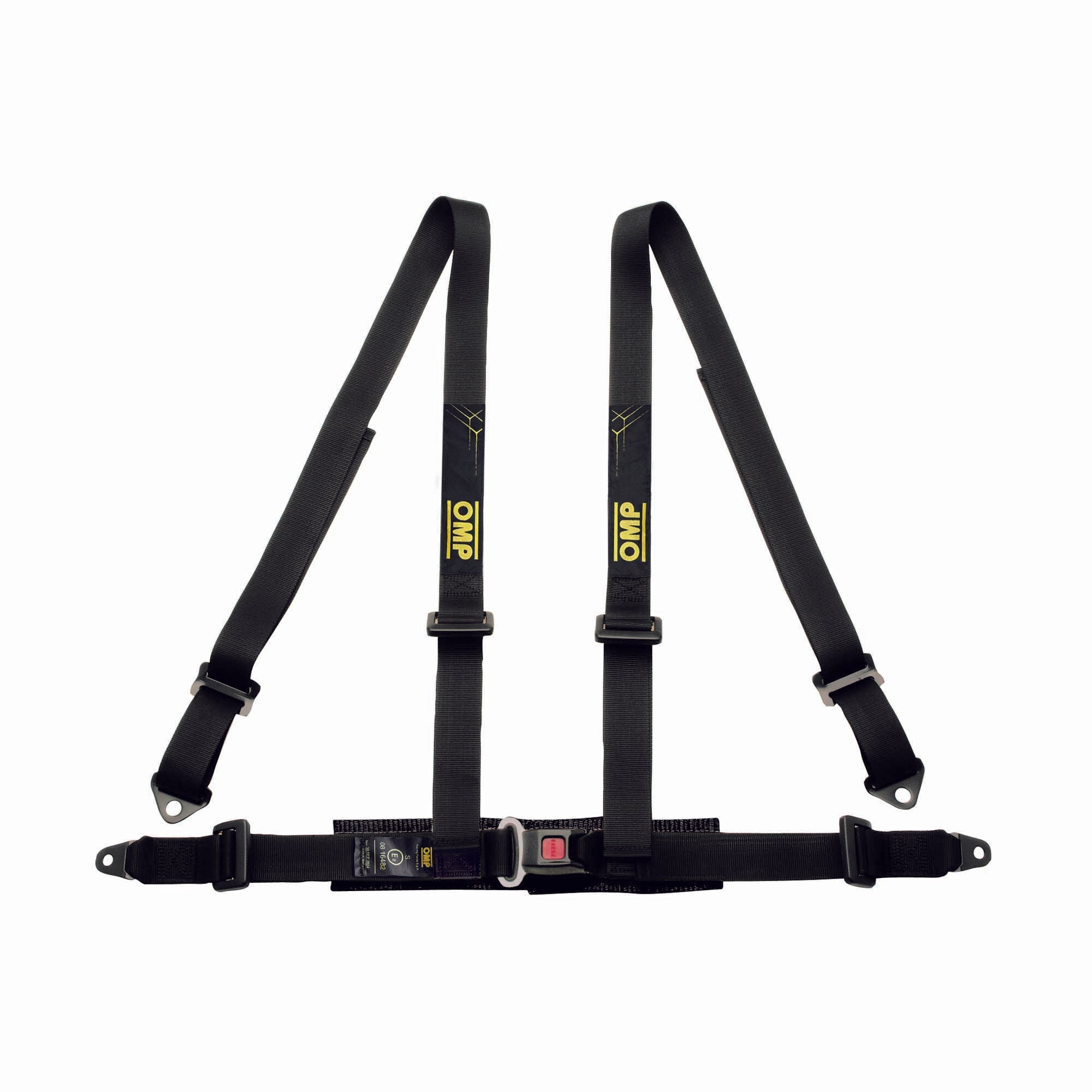 OMP Road 4 ECE 4-point street harness with push-button buckle, ECE R16 approved