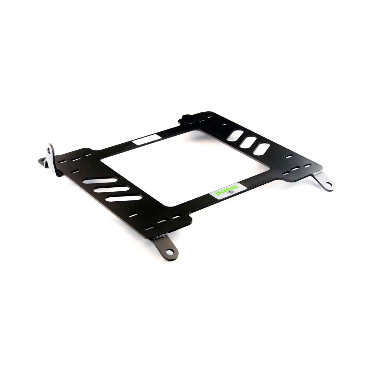 Vehicle-specific floor mounting base for 2003-2008 Nissan 350Z, driver side, shown with Planted top plate