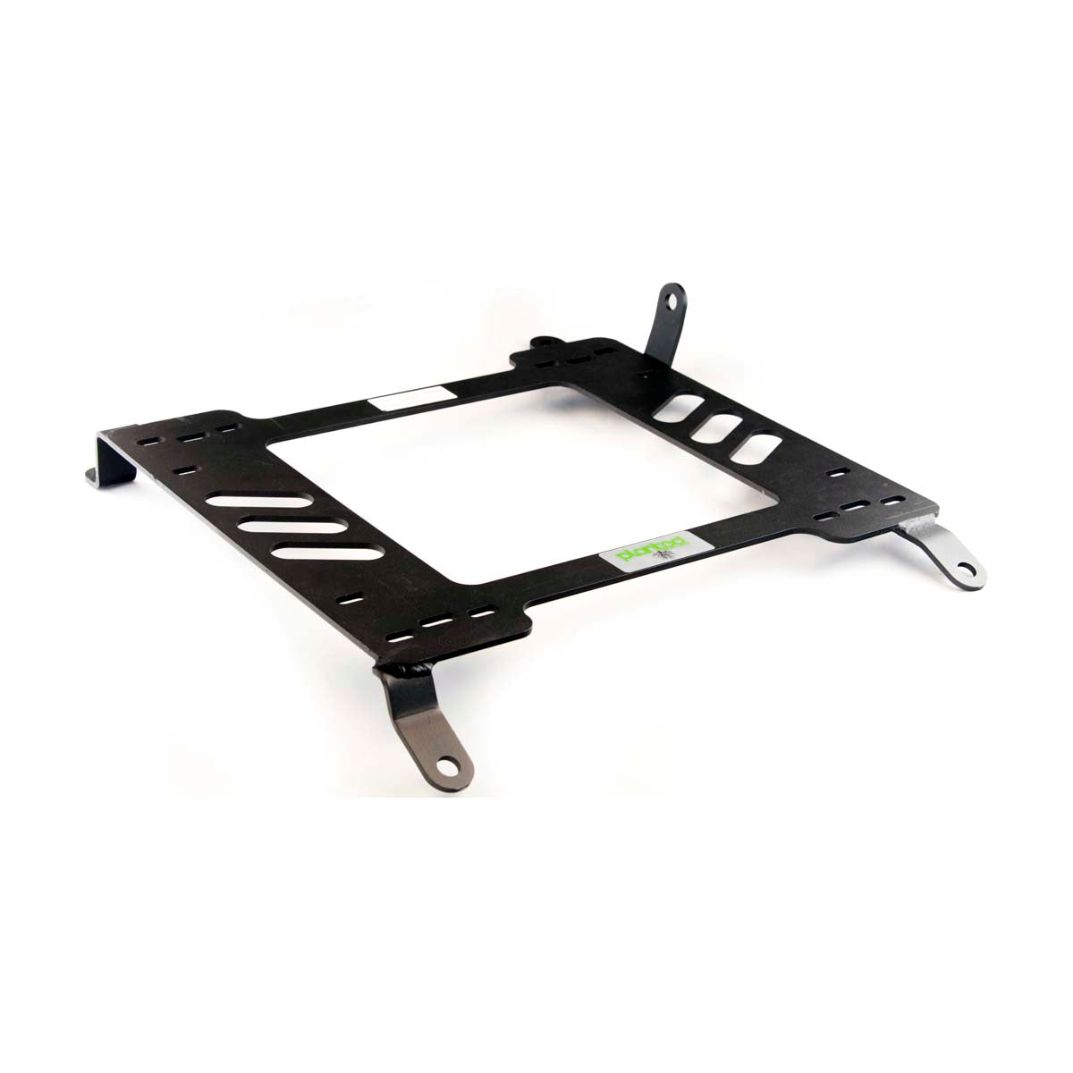 Planted seat bracket for 2008+ Nissan 370Z, passenger side, black powder-coated steel