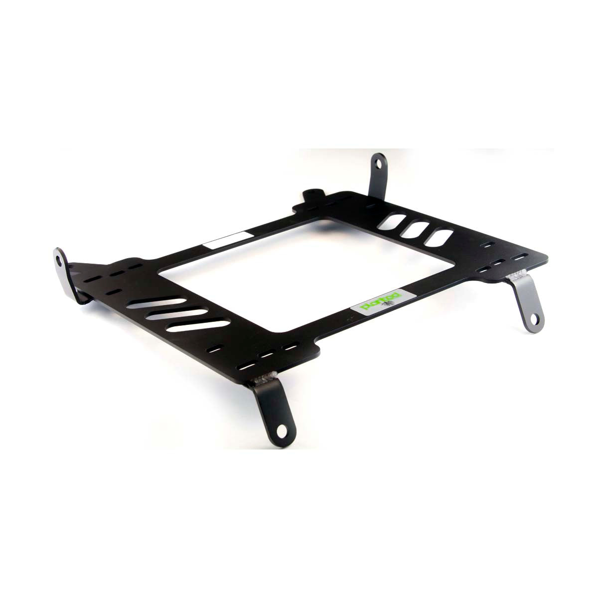 Vehicle-specific floor mounting base for 2006-2015 Mazda MX-5 Miata (NC), passenger side, shown with Planted top plate