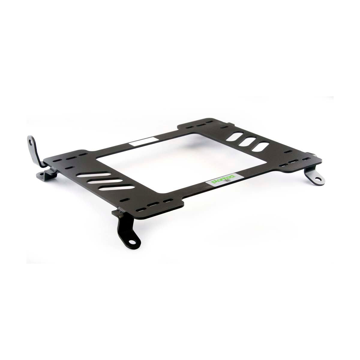 Planted seat bracket for 2005-2011 Toyota Yaris, driver side, black powder-coated steel