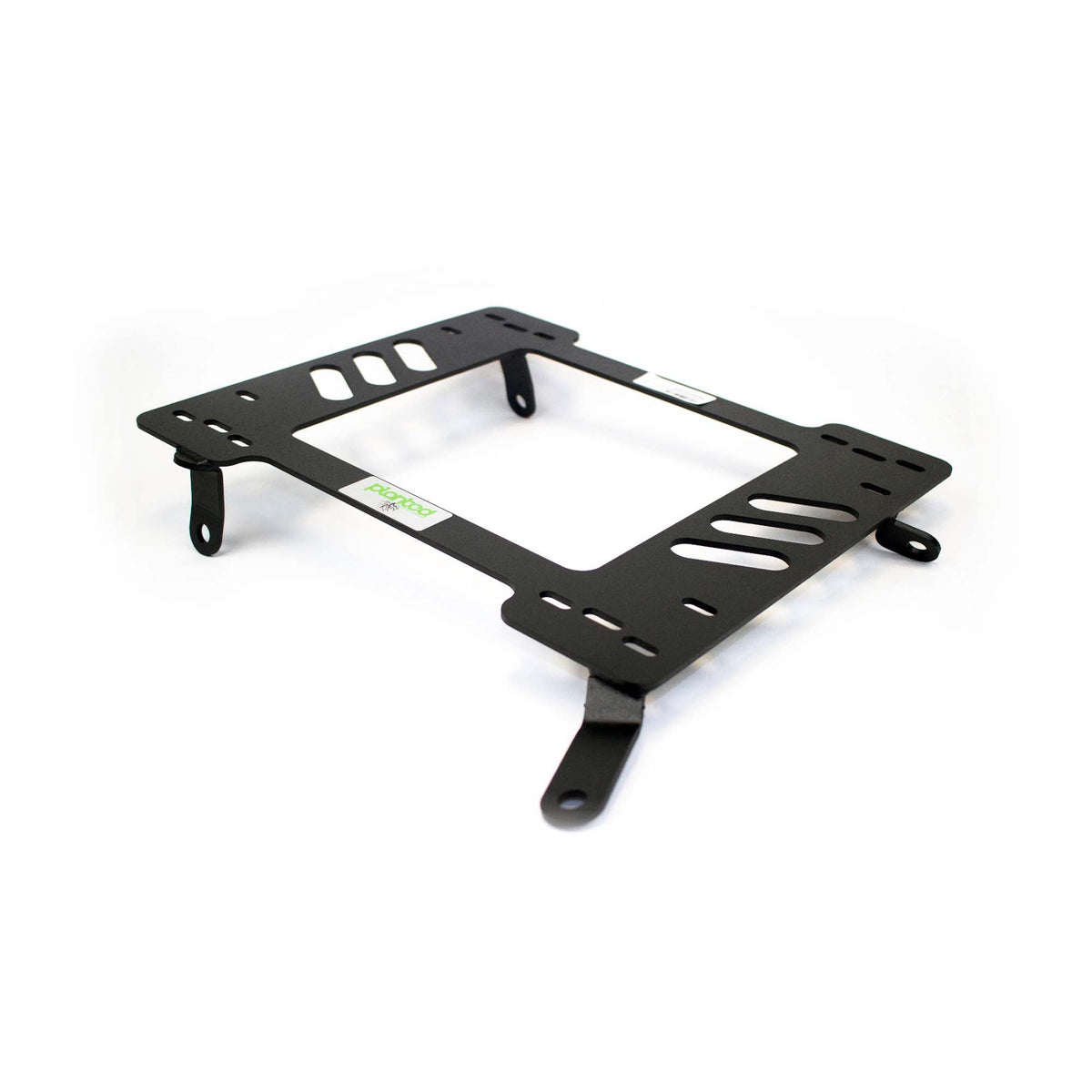Planted seat bracket for 1986-1991 Mazda RX-7, passenger side, black powder-coated steel