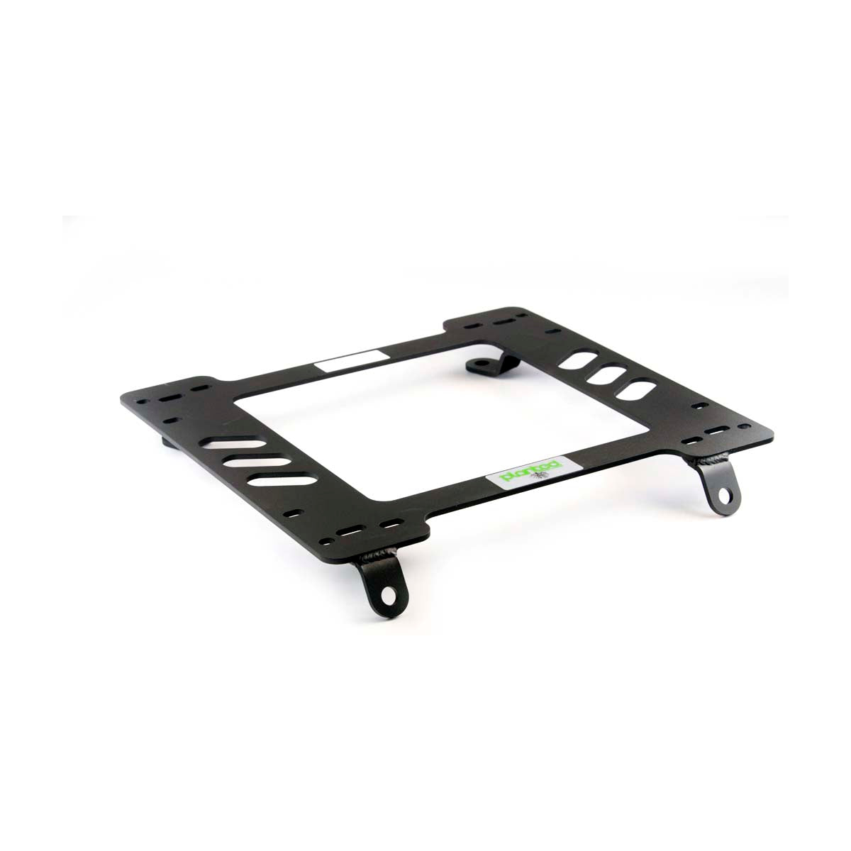 Vehicle-specific floor mounting base for 1974.5-1978 Datsun / Nissan 280Z (Flat Rear Tabs), driver side, shown with Planted top plate