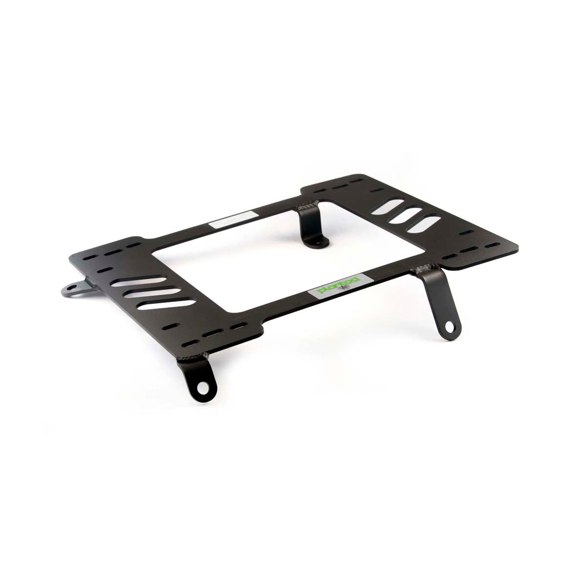 Planted seat bracket for 1988-1989 Honda Civic 3-Door Hatchback, driver side, black powder-coated steel