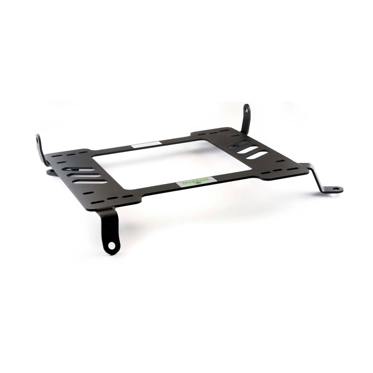 Planted seat bracket for 2003-2010 BMW 5 Series (E60), driver side, black powder-coated steel