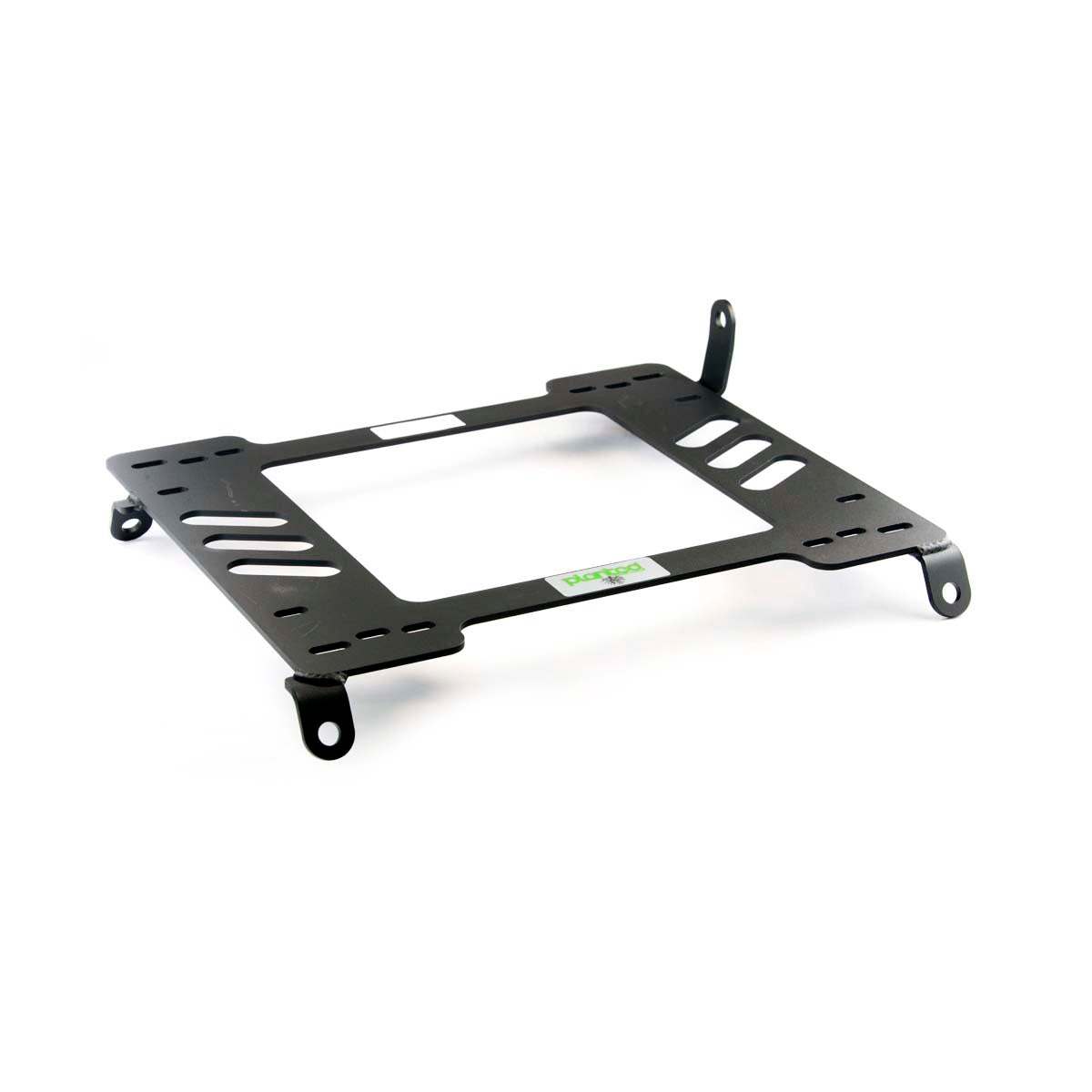 Planted seat bracket for 1990-1991 Honda Civic 3-Door Hatchback, passenger side, black powder-coated steel