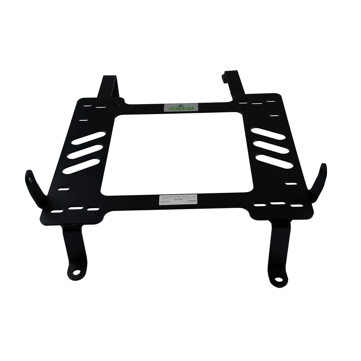 Vehicle-specific floor mounting base for 2007-2018 Jeep Wrangler JK 4-Door (Low/Floor Mount), driver side, shown with Planted top plate