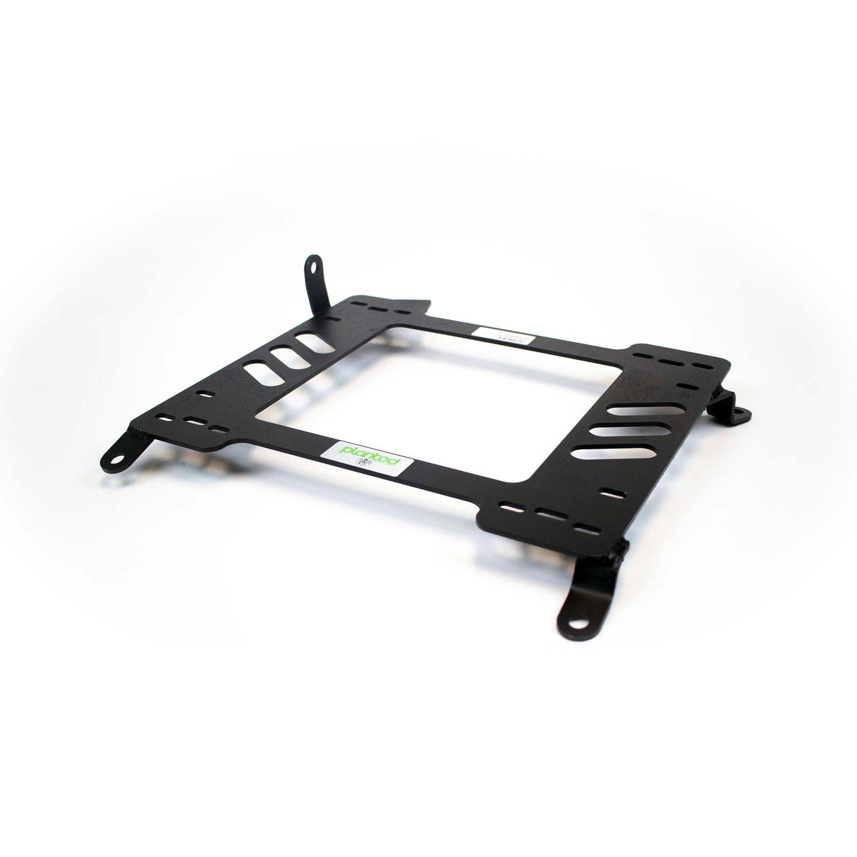 Planted seat bracket for 1999-2005 Hyundai Accent (2nd Gen), driver side, black powder-coated steel