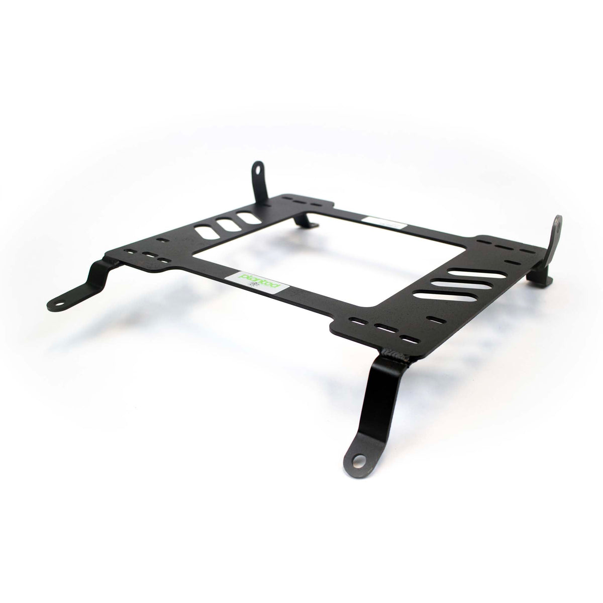 Planted seat bracket for 2007-2012 Honda Fit (2nd Gen), driver side, black powder-coated steel