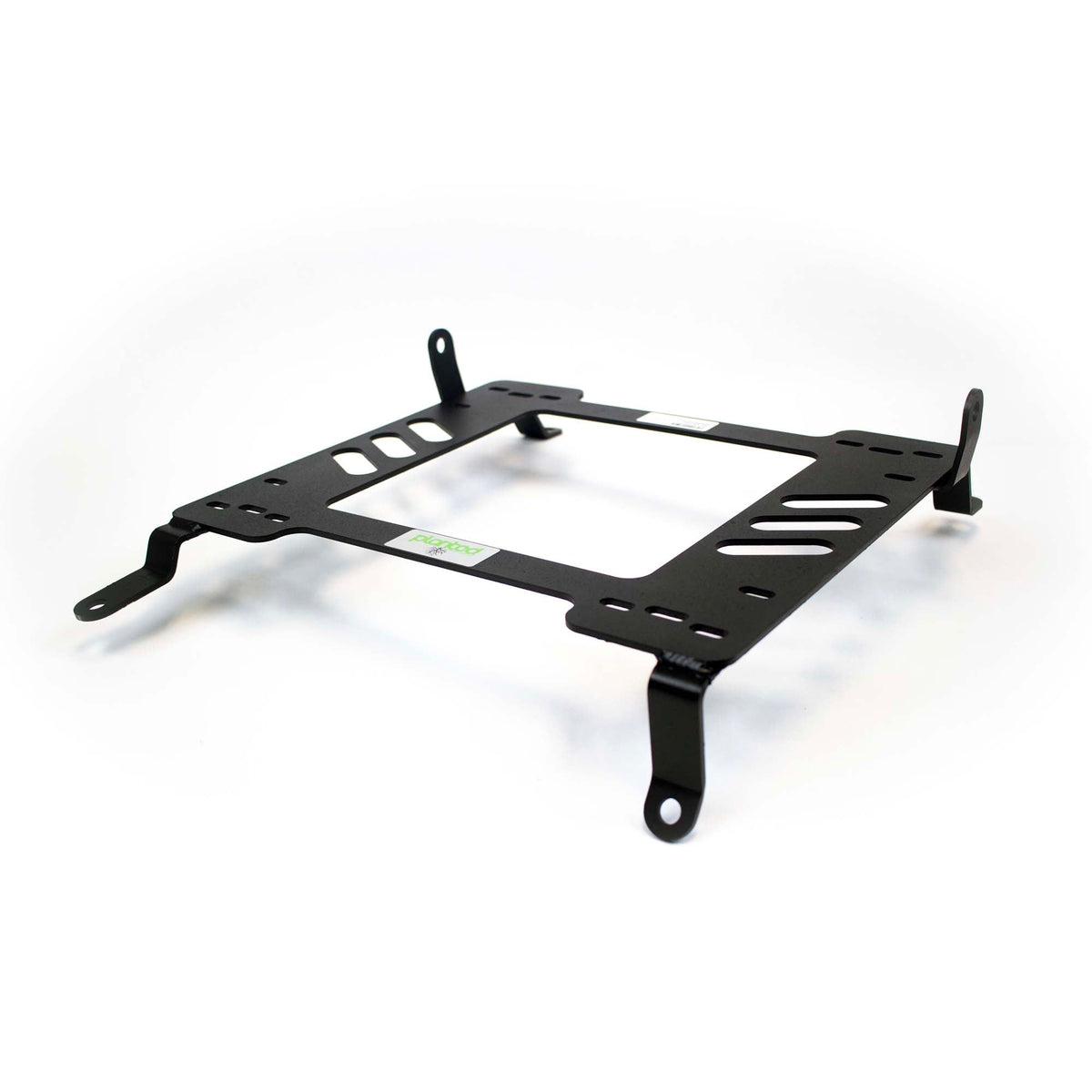 Planted seat bracket for 2001-2008 Honda Fit (1st Gen), driver side, black powder-coated steel