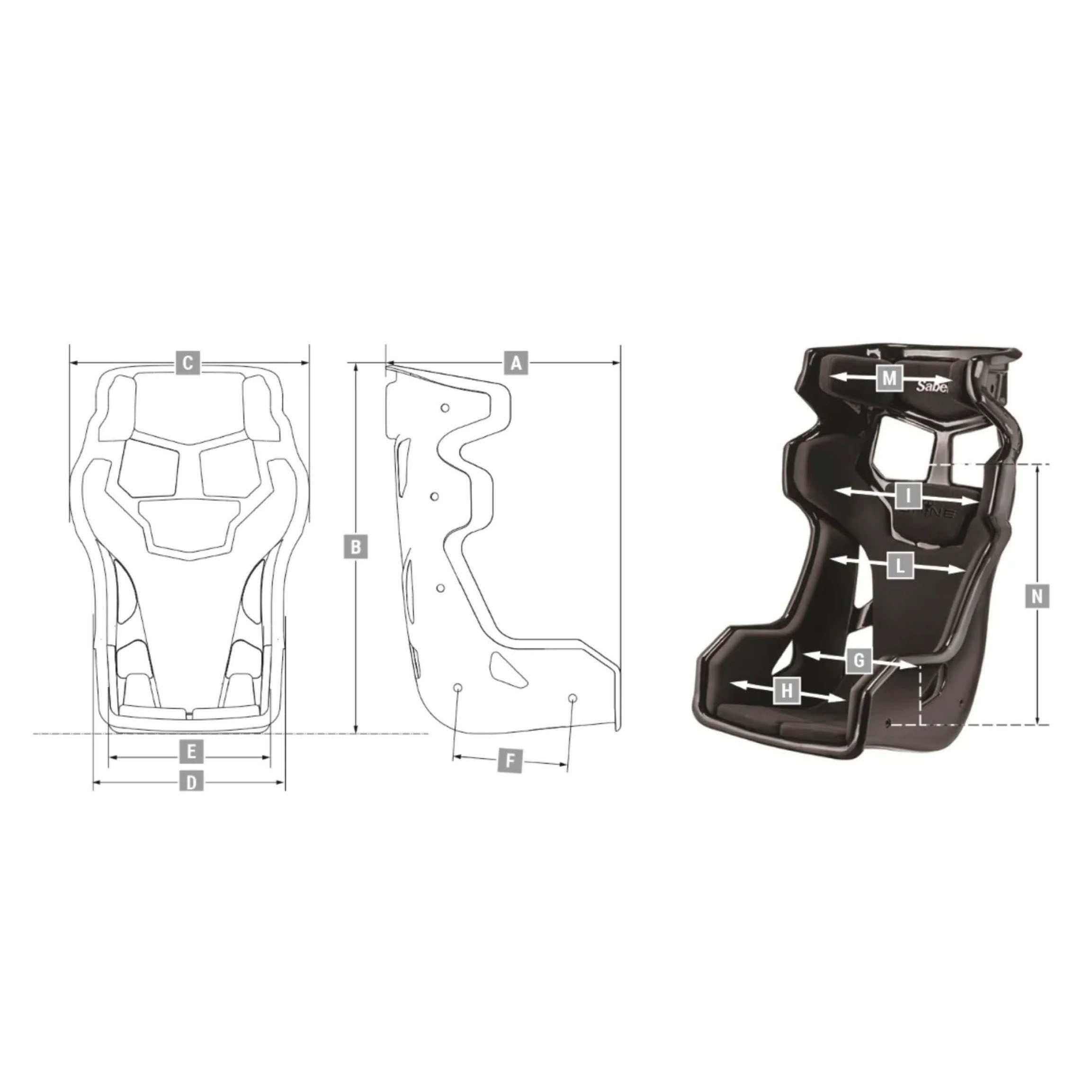 Sabelt Spine FIA 8855-2021 Racing Seat