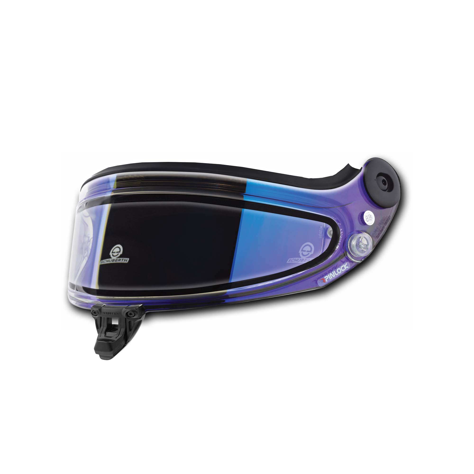 Schuberth SP1 Carbon Evo SDL blue mirrored rain helmet visor