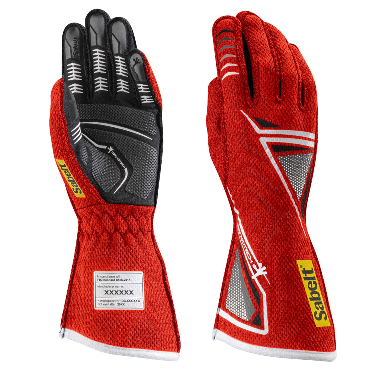 Sabelt Hero Geckotech TG-11 red FIA 8856-2018 racing gloves