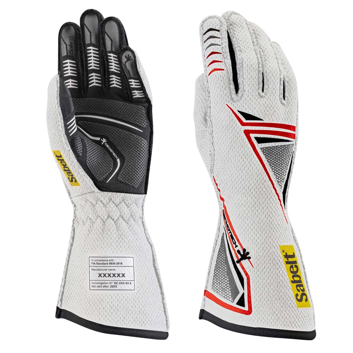 Sabelt Hero Geckotech TG-11 white FIA 8856-2018 racing gloves