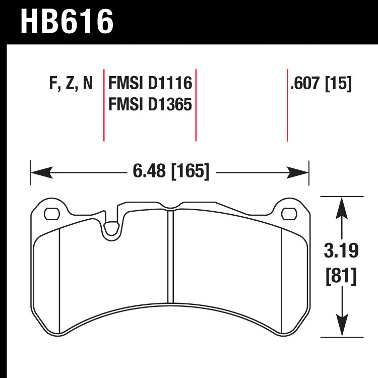 Hawk HB616Z.607 Performance Ceramic Street Pad