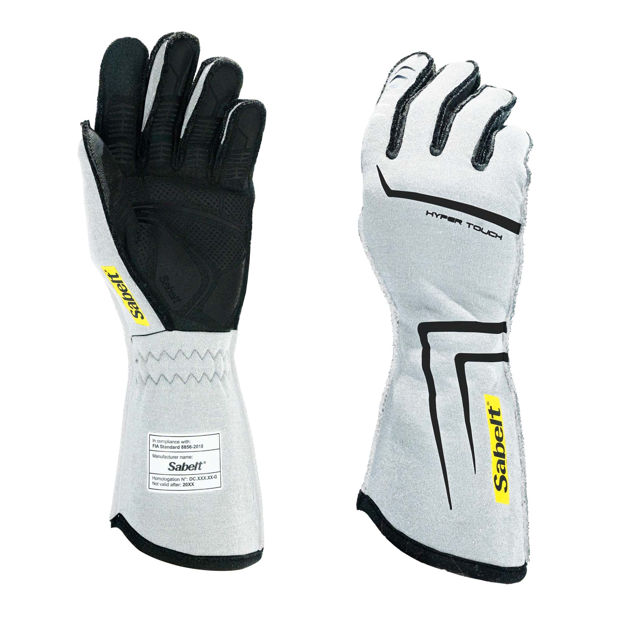 Sabelt Hero Hypertouch TG-12 white FIA 8856-2018 racing gloves