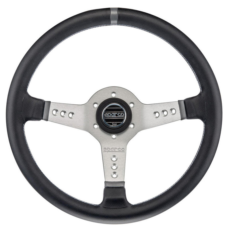 Sparco L777 Steering Wheel - Black Leather