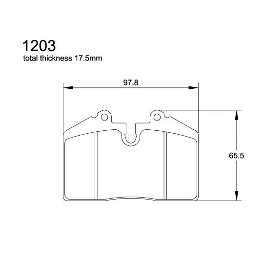 Pagid U-1203 Black Racing Pad - RS14 Compound