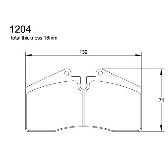 Pagid U-1204 Black Racing Pad - RS14 Compound