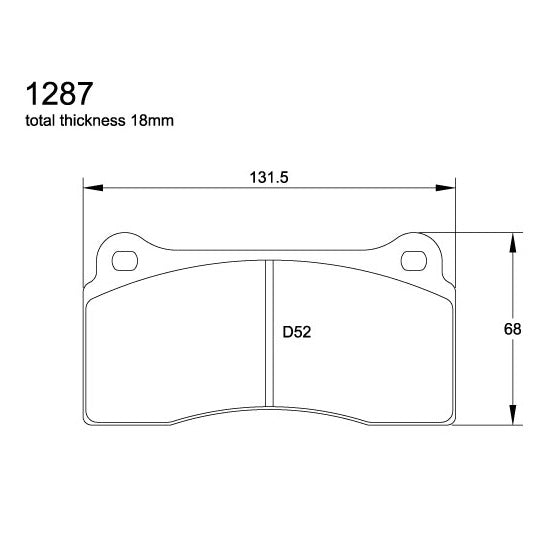 Pagid U-1287 Black Racing Pad - RS14 Compound