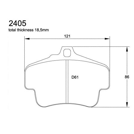 Pagid U-2405 Yellow Racing Pad - RS19 Compound