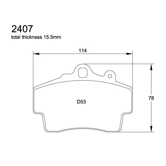 Pagid U-2407 Black Racing Pad - RS14 Compound