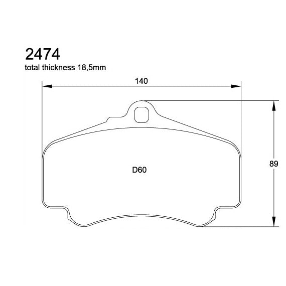 Pagid U-2474 Black Racing Pad - RS14 Compound