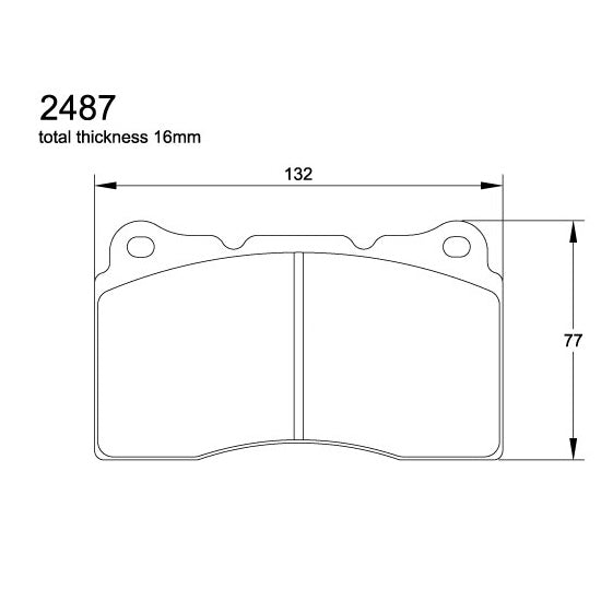 Pagid U-2487 Black Racing Pad - RS14 Compound