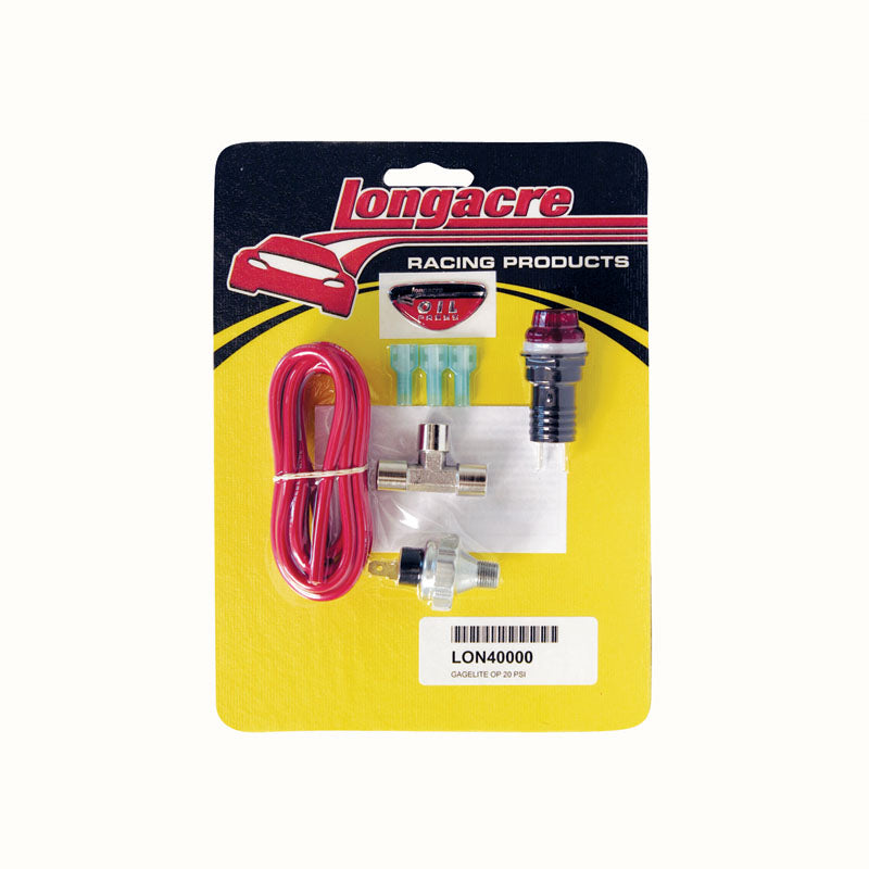 Longacre Oil Pressure Warning Light Kit - 20 PSI