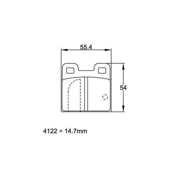 Pagid U-4122 Yellow Racing Pad - H29E Compound