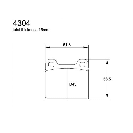 Pagid U-4304 Orange Racing Pad - RS44 Compound