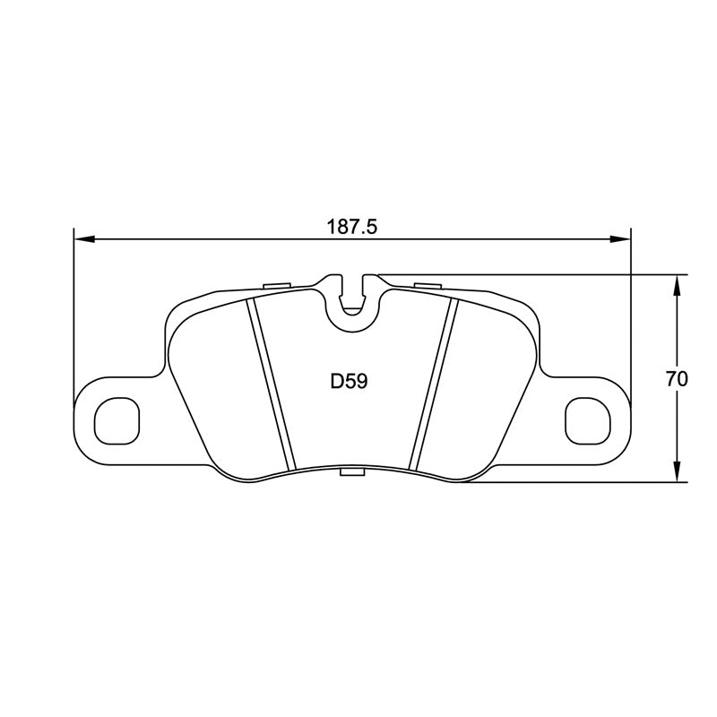 Pagid U-4909 Racing Pad For Ceramic Rotors - RSC-1 Compound