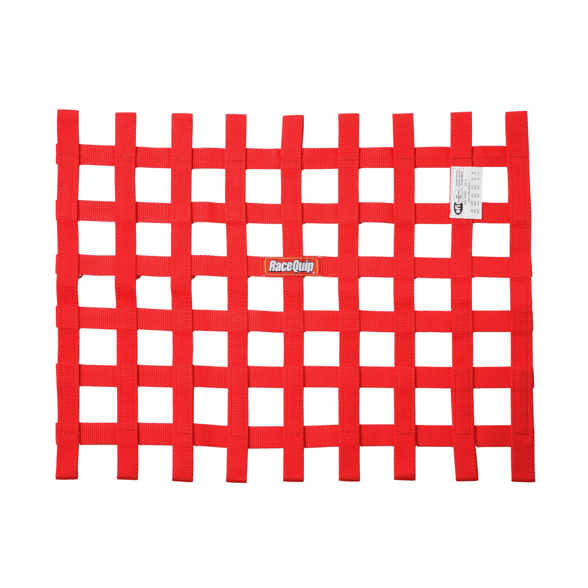 RaceQuip SFI 27.1 ribbon window net in Red