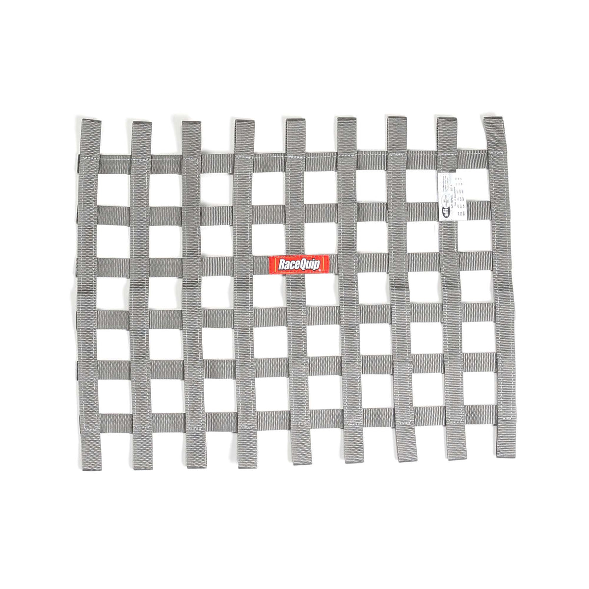 RaceQuip SFI 27.1 ribbon window net in Platinum