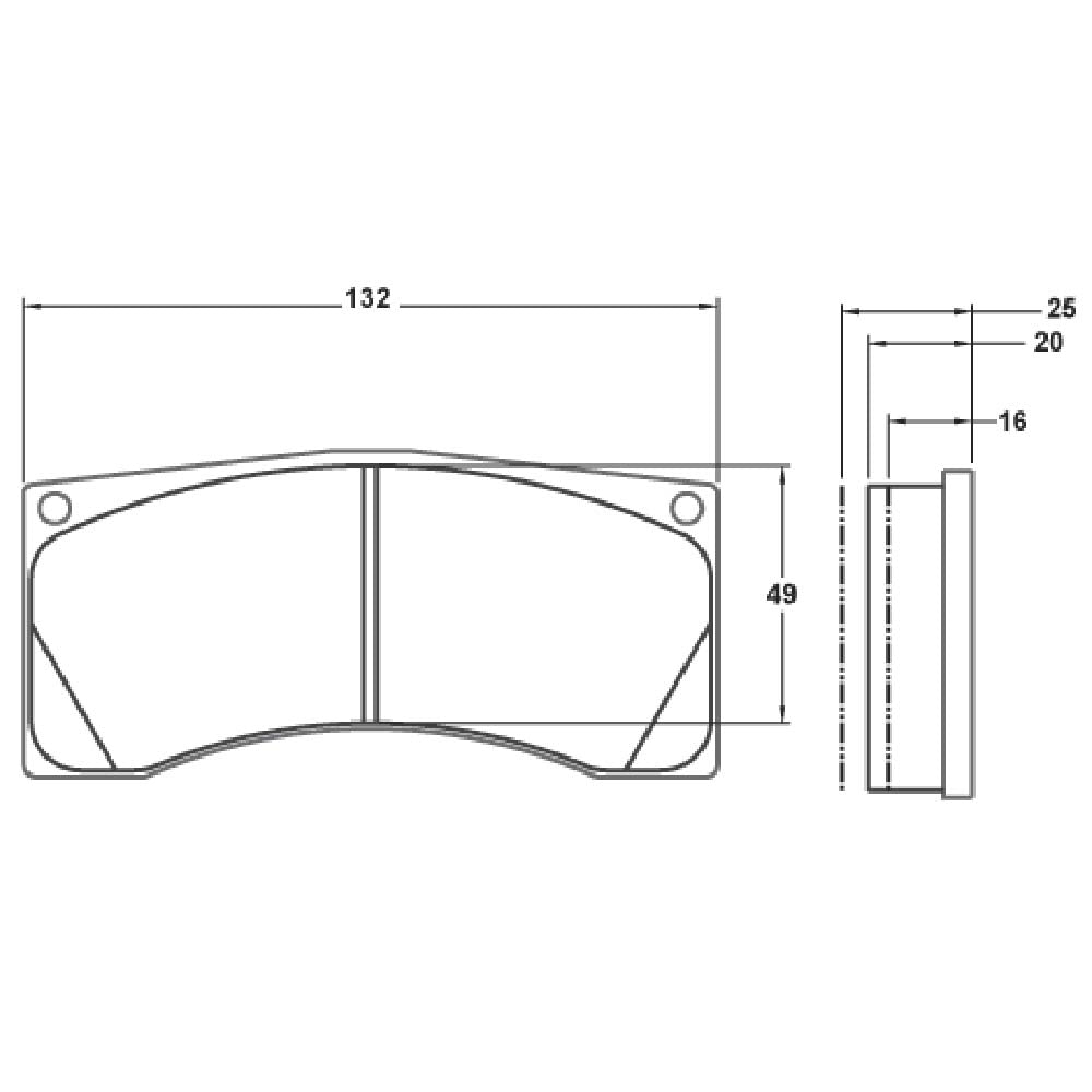 PFC Porsche 991/992 GT3 R Rear Brake Pads - 332 Compound - 7700.332.25.44