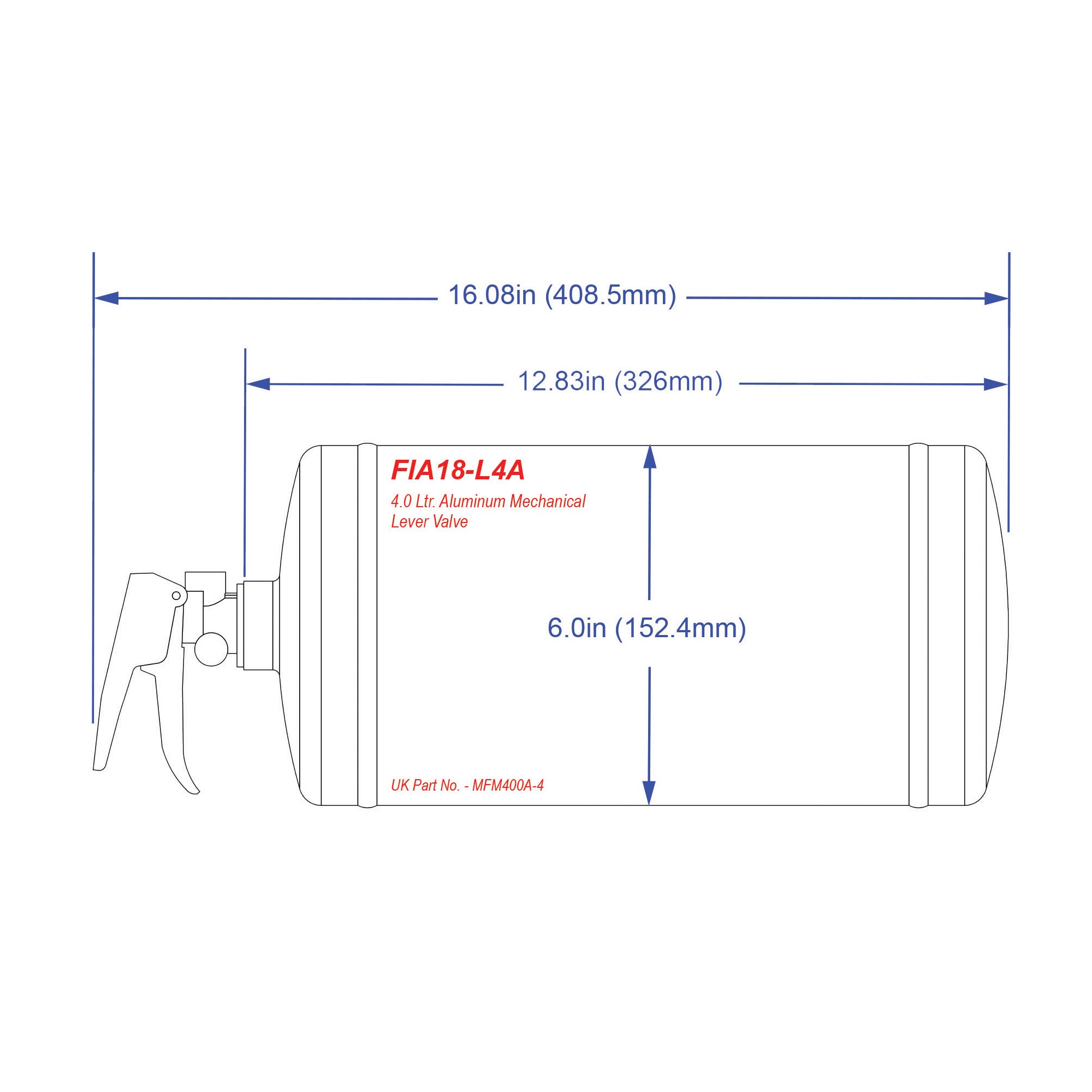 SPA Technique AFFF FIA Fire System - 4 Liter Mechanical Alloy