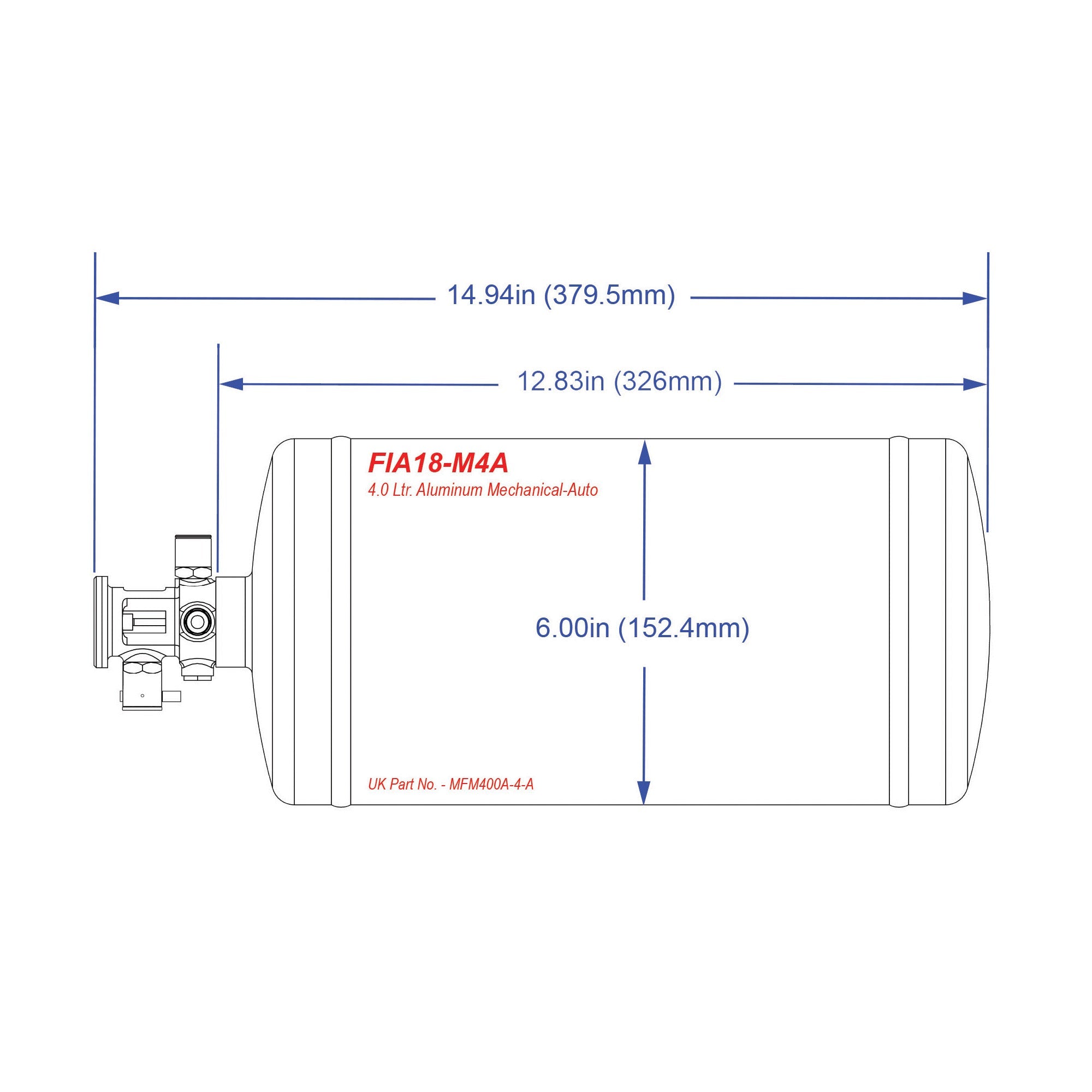 SPA Technique AFFF Automatic FIA Fire System - 4 Liter Mechanical Alloy