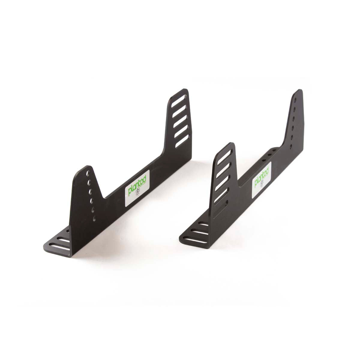 Planted aluminum offset universal side mounts, black powder coat, left and right pair