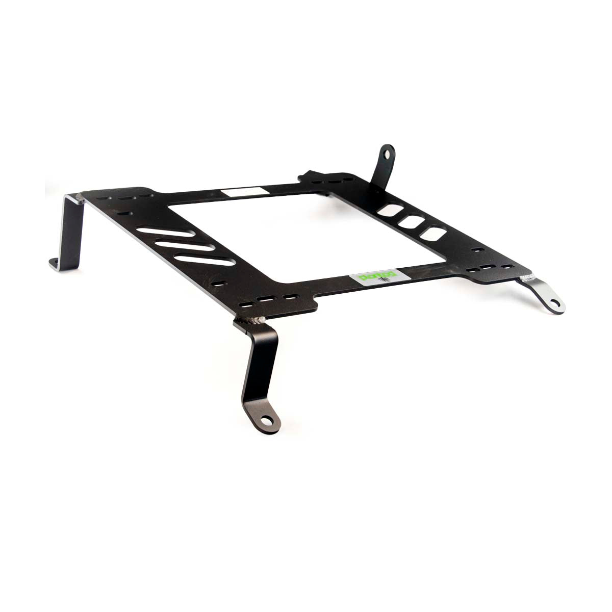 Planted seat bracket for 2003-2007 Infiniti G35 (V35), passenger side, black powder-coated steel