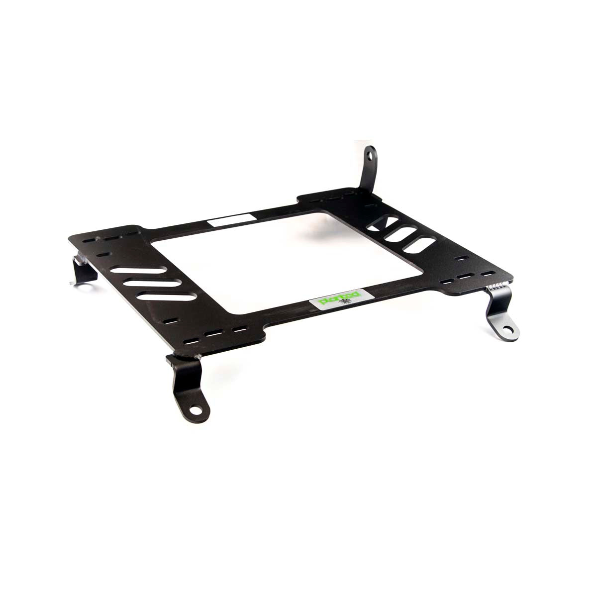 Vehicle-specific floor mounting base for 1992-2000 Lexus SC300/SC400, passenger side, shown with Planted top plate