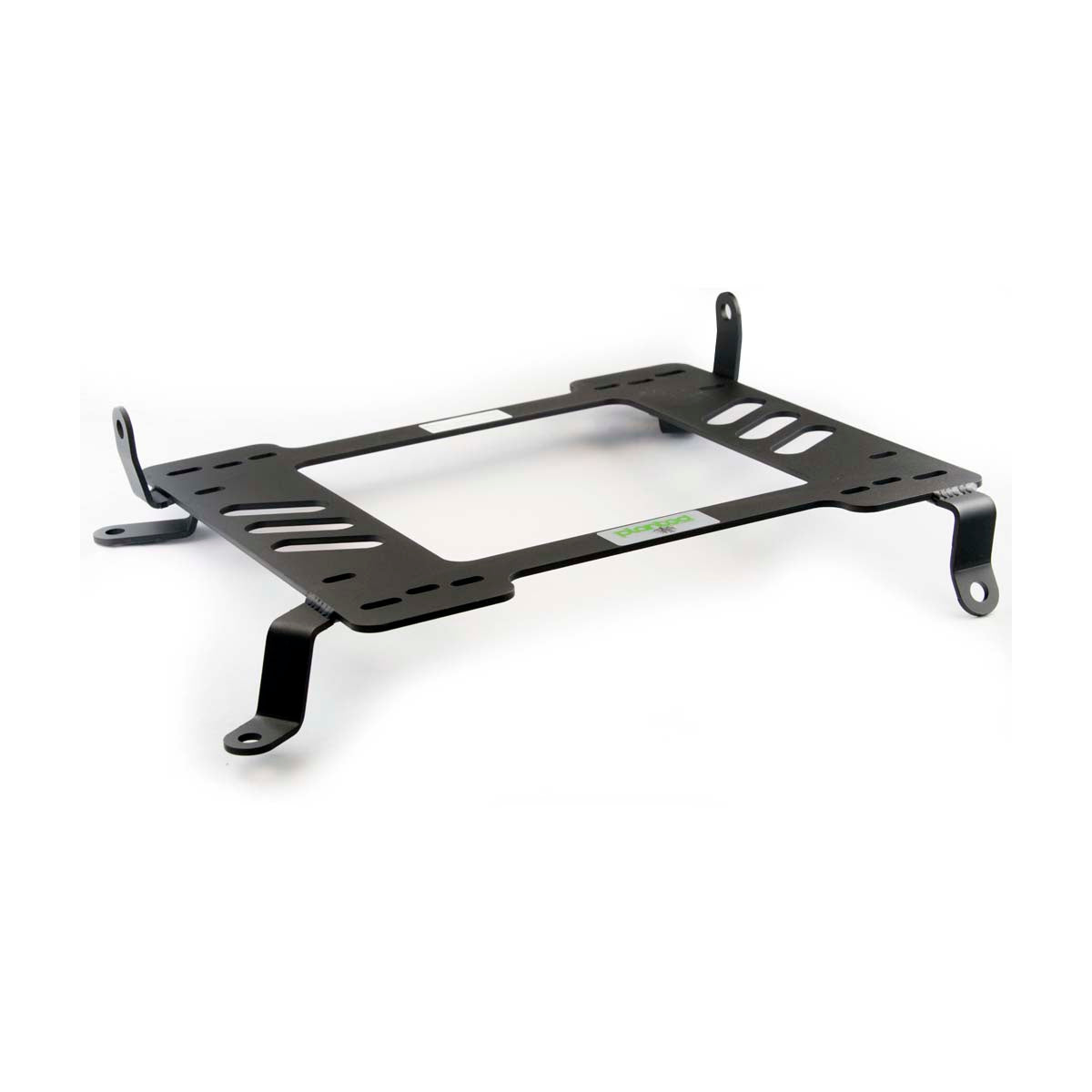 Planted seat bracket for 2003-2010 BMW 5 Series (E60), passenger side, black powder-coated steel