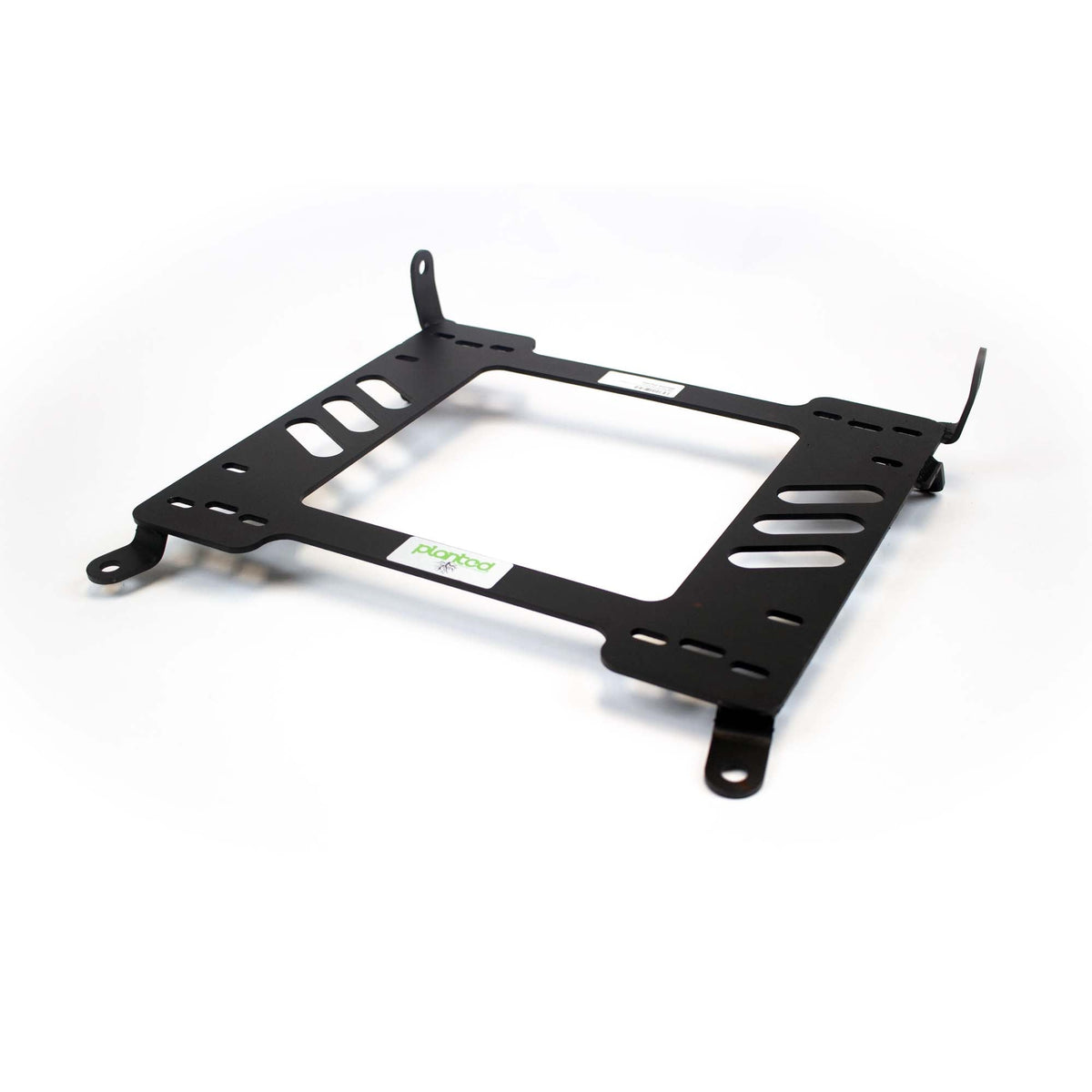 Vehicle-specific floor mounting base for 1996-2000 Volvo V70 Wagon, passenger side, shown with Planted top plate