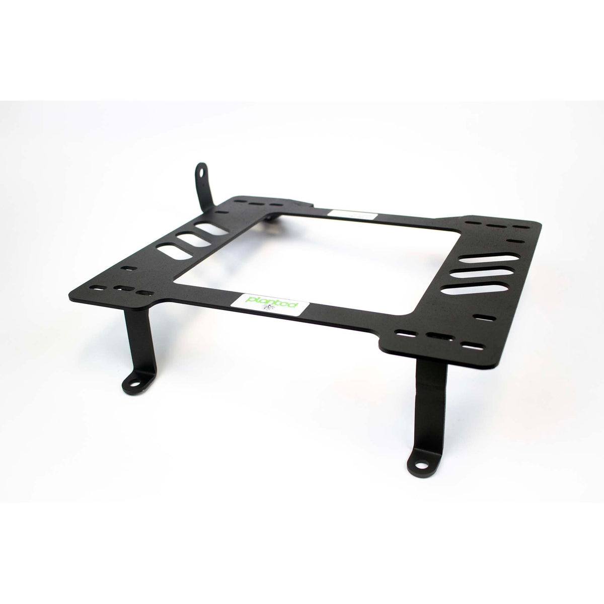 Planted seat bracket for 1981-1993 Dodge Ram (1st Gen), driver side, black powder-coated steel