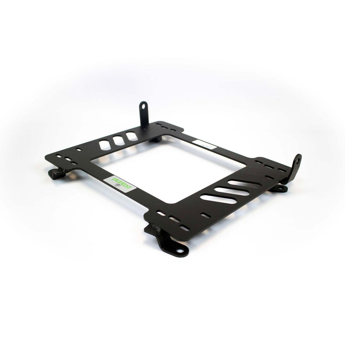 Planted seat bracket for 1998-2002 Saab 9-3 (1st Gen), driver side, black powder-coated steel