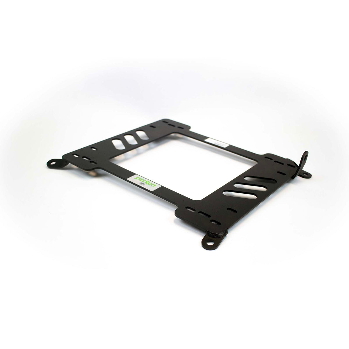 Planted seat bracket for 1987-1993 Mitsubishi Galant (6th Gen), passenger side, black powder-coated steel