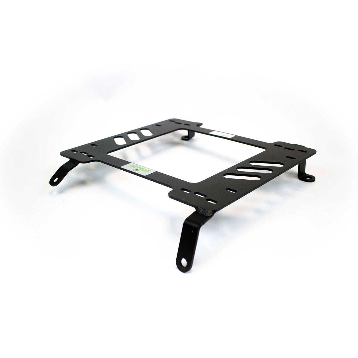 Planted seat bracket for 1985-1997 Nissan Hardbody 2-Door, driver side, black powder-coated steel